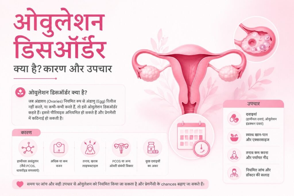 ओवुलेशन डिसऑर्डर क्या है कारण और उपचार