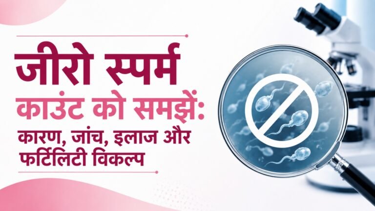 जीरो स्पर्म काउंट को समझें कारण, जांच, इलाज और फर्टिलिटी विकल्प